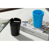 Aschenbecher Raffi - Blau/Schwarz, KONVENTIONELL, Kunststoff (8/10,5cm) - Ondega