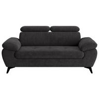 2-Sitzer-Sofa Hudson Schlammfarben B: 194 cm - Dunkelgrau/Schwarz, Textil (194/84/100cm) - MID.YOU