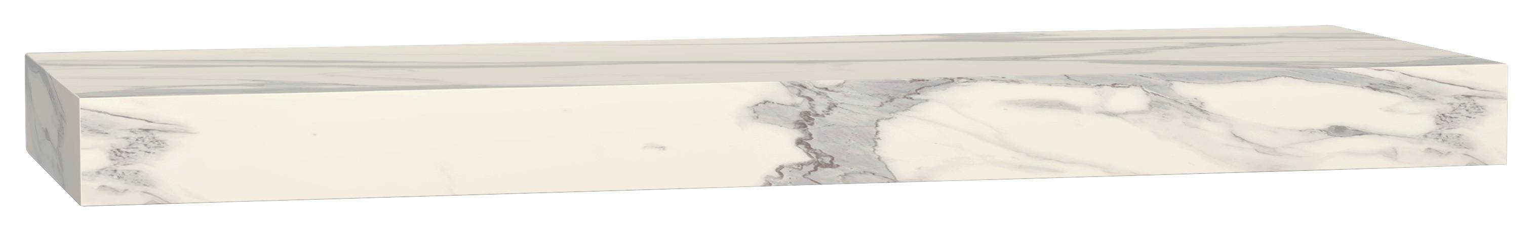 Wandkonsole Las Vegas Weiß Marmoroptik B: 140 cm - Weiß, MODERN, Holzwerkstoff (140/10/48cm) - Vertico