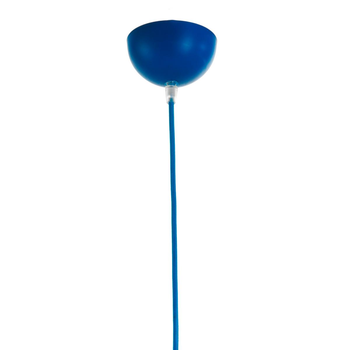 Hängeleuchte Blau Weiß D: 40 cm 22w - Blau/Weiß, KONVENTIONELL, Kunststoff/Metall (40/106cm)