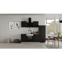 Küchenblock Capri Eiche/Schwarz B: 220 cm - Eichefarben/Schwarz, MODERN, Holzwerkstoff (220cm) - FlexWell
