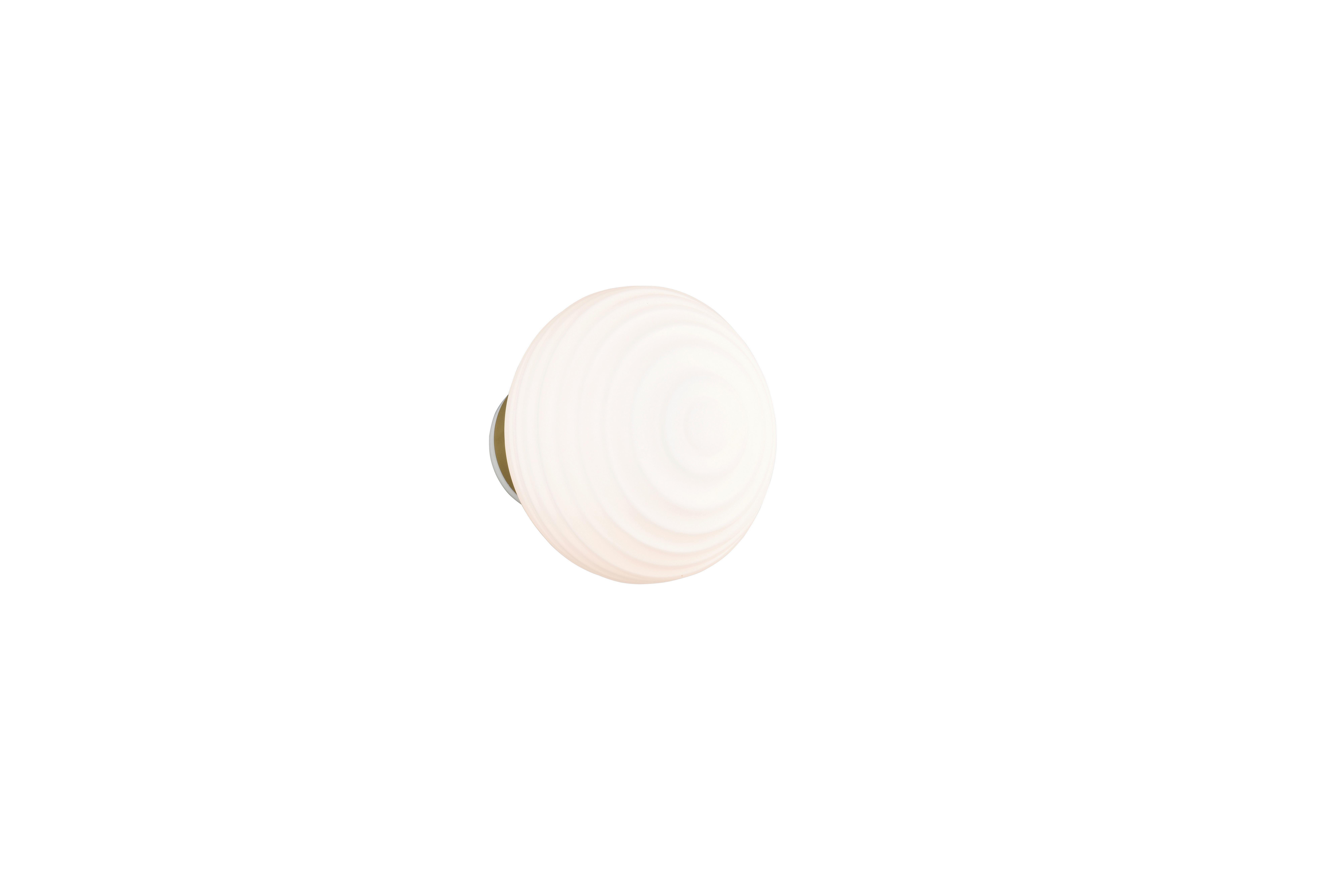 LED-Wandleuchte Earl Weiß Messingfarben D: 15,5 cm - Messingfarben/Weiß, LIFESTYLE, Glas/Metall (15,5/15cm)