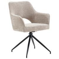 Armlehnstuhl Puro Schwarz/Khaki B: 60 cm - Khaki/Schwarz, MODERN, Textil/Metall (60/89/67cm) - Livetastic