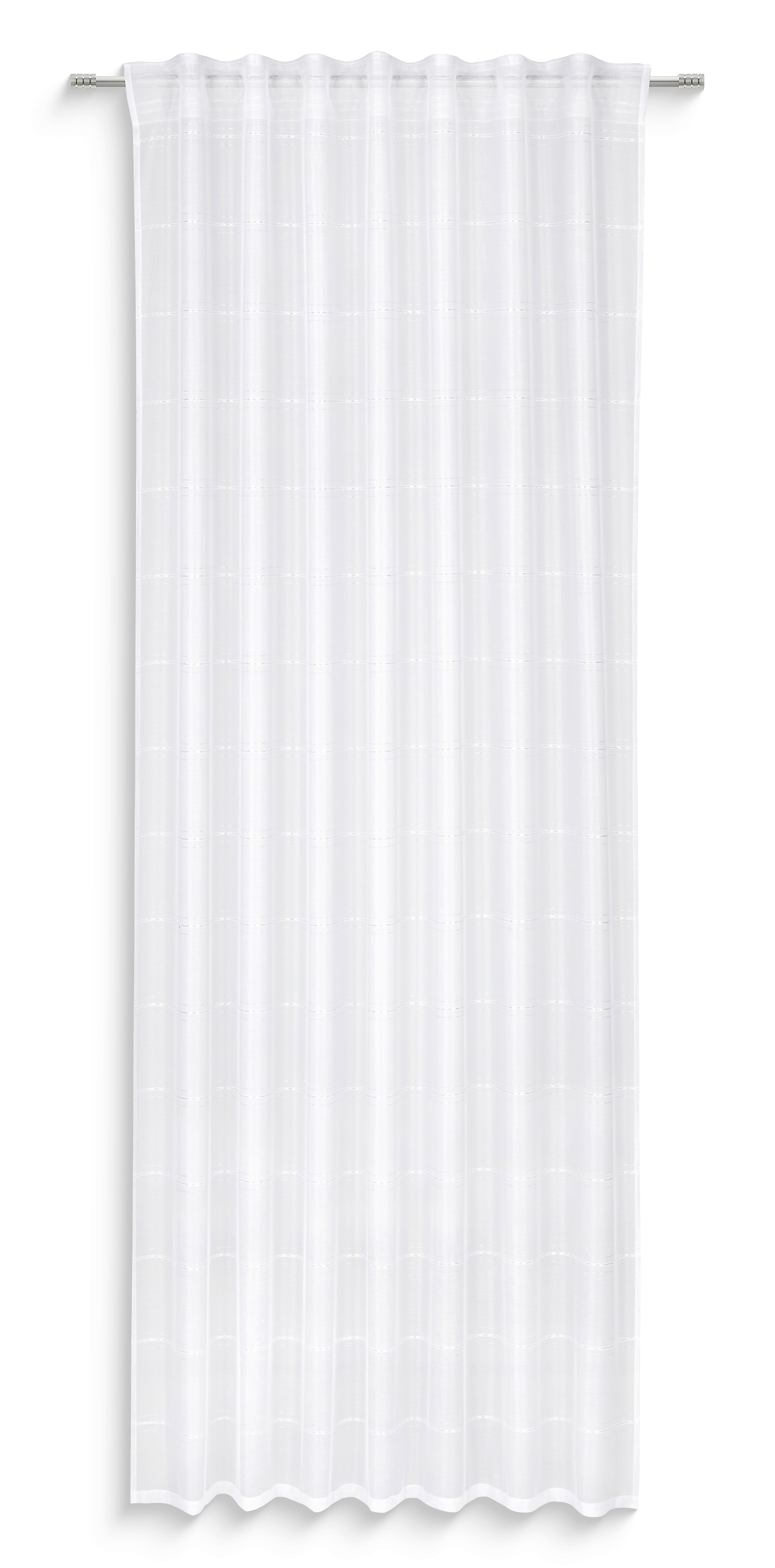 Fertigvorhang Evelin - Weiß, MODERN, Textil (140/245cm) - Luca Bessoni