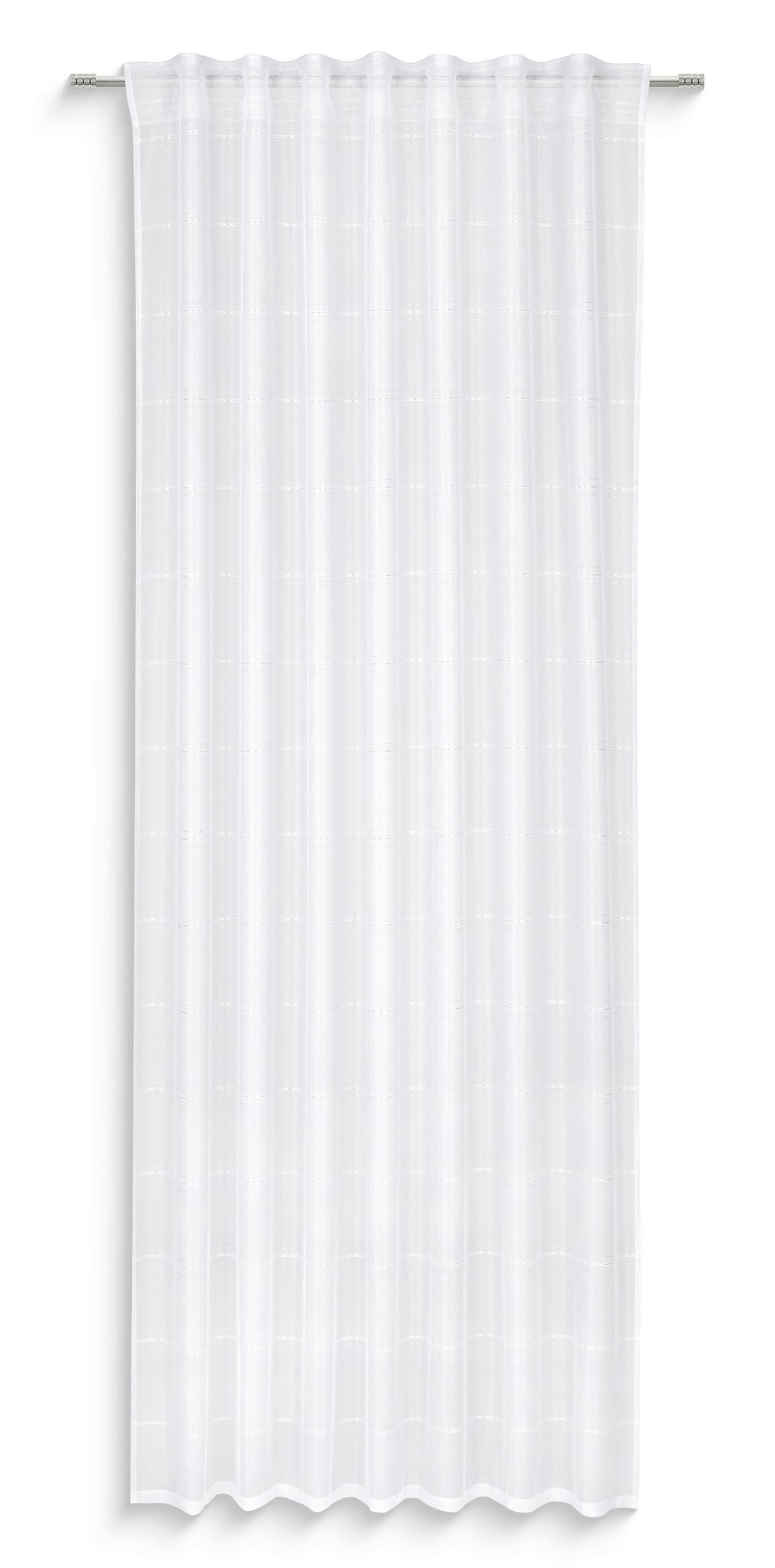 Fertigvorhang Evelin - Weiß, MODERN, Textil (140/245cm) - Luca Bessoni