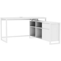 Eckschreibtisch Denver Weiß L: 139cm - Weiß, MODERN, Holzwerkstoff (139/139/75cm) - MID.YOU