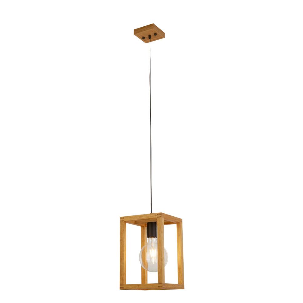 Hängeleuchte 54741-1na - Natur, Holz/Kunststoff (20/20/30cm)