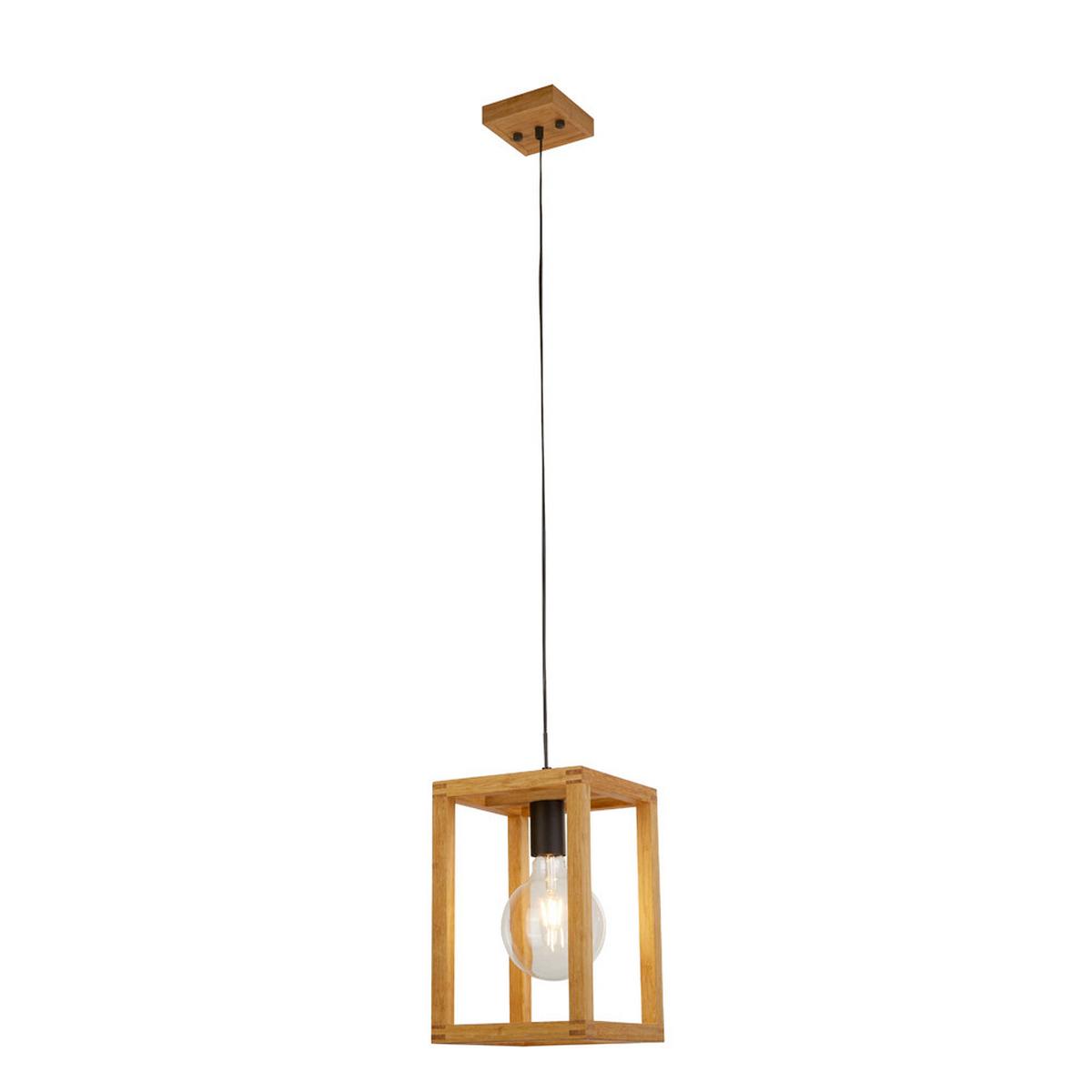 Hängeleuchte 54741-1na - Natur, Holz/Kunststoff (20/20/30cm)