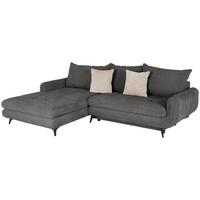 Ecksofa Wave - Schwarz/Grau, MODERN, Textil (189/266cm)