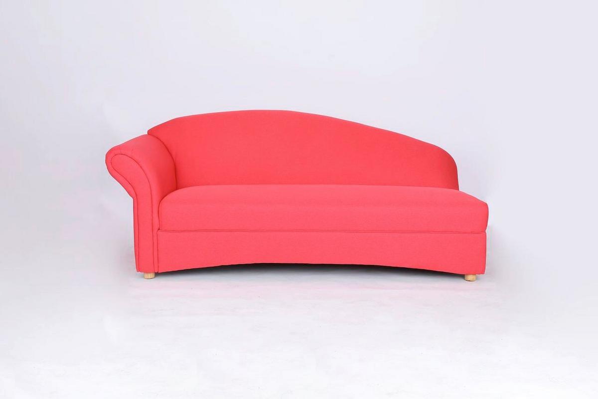 3-Sitzer Loretta Armlehne links, ca.193x83x85cm - Rot, Basics, Holz/Textil (193cm)