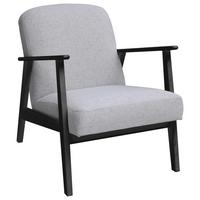 Sessel Retro - Silberfarben/Schwarz, Natur, Holz/Textil (63/78/78cm) - Livetastic