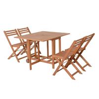 Gartenmöbel Set 7-tlg. Anaheim Eukalyptusholz - Eukalyptusholzfarben/Braun, MODERN, Holz - Gardenson