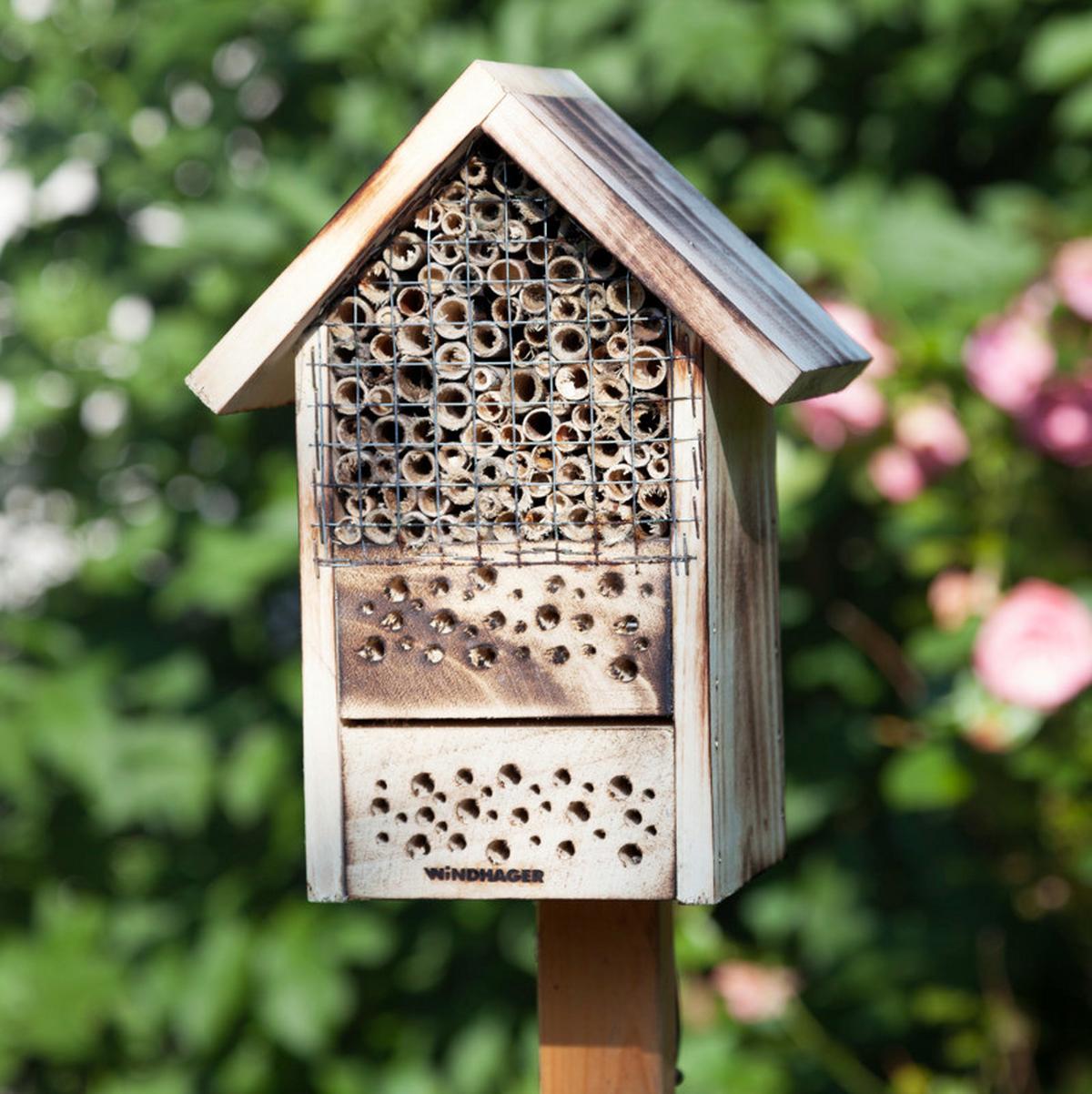 Insektenhotel Zur Post - Naturfarben, Basics, Holz (20/12/27cm)