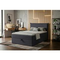 Boxbett Jolly 2 120x200 Grau - Schwarz/Grau, MODERN, Holzwerkstoff/Textil (120/200cm) - MID.YOU