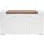 Komoda Sideboard Toronto - farby dubu/biela, Moderný, drevený materiál/sklo (140/85/42,2cm) - OMBRA
