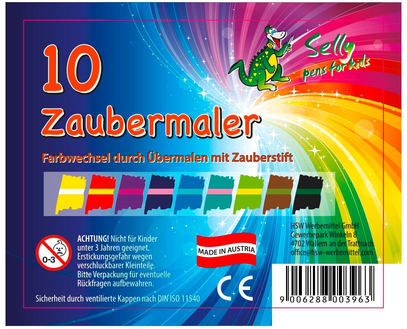Zaubermalstifte 10er Pkg - Basics, Kunststoff (14,5cm)