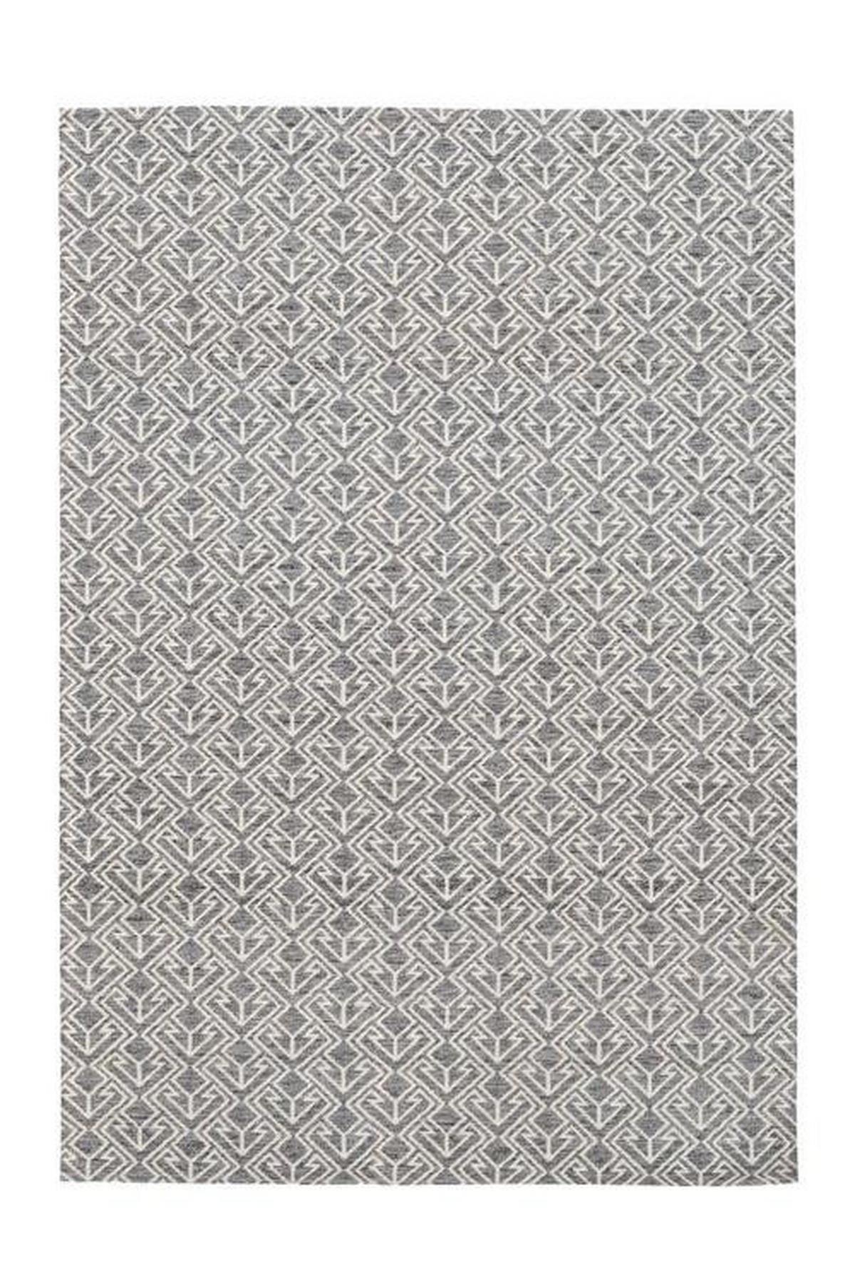Webteppich Creme/grau Yoga 80x150 Cm - Creme/Grau, Trend, Textil (80/150cm) - Kayoom