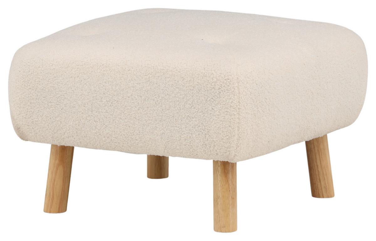Hocker Salina - Weiß, Design, Holz/Kunststoff (60/28/60cm) - Livetastic