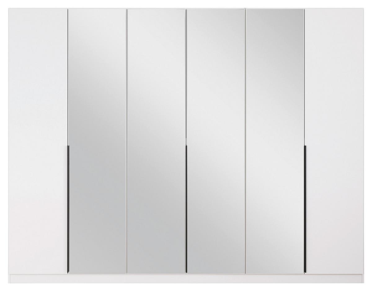 Drehtürenschrank Skyla Weiß/Glas B: 271 cm - Weiß, MODERN, Holzwerkstoff (271/210/54cm) - Rauch Möbel