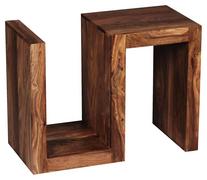 0850000408 - Beistelltisch S-Förmig Mumbai, Sheeshamholz Massiv Beistelltisch