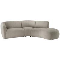 Ecksofa Jesi, Taupe S: 276x182 Cm - Taupe/Schwarz, MODERN, Textil (276/182cm) - Livetastic