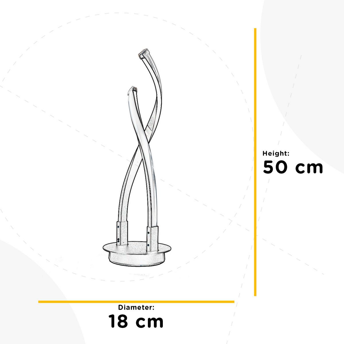 LED-Tischleuchte 4948/Ln - Schwarz, Design, Kunststoff/Metall (18/50cm)