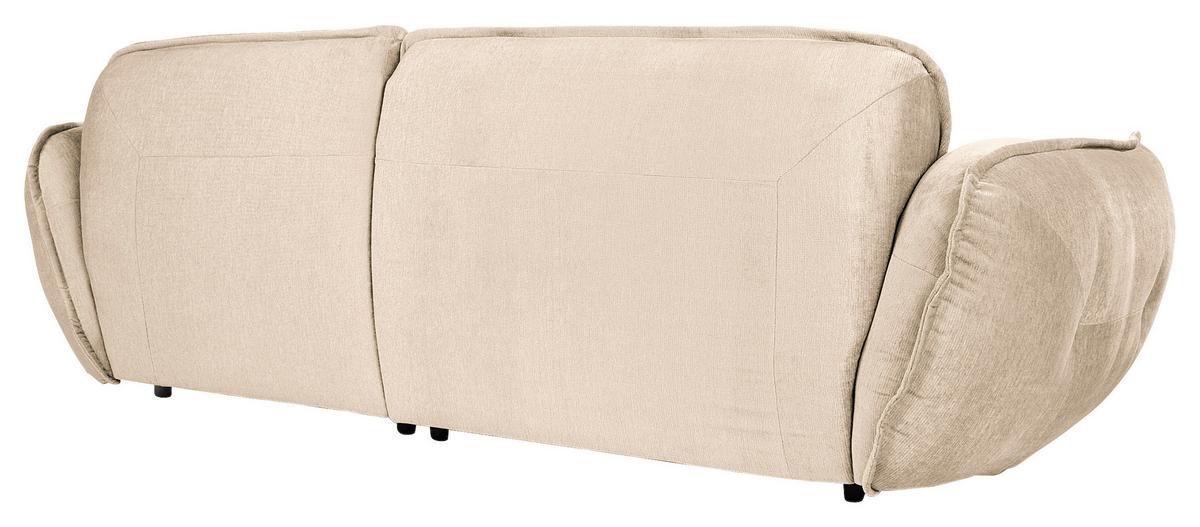 Ecksofa Fluffy, Creme S: 184x269 Cm - Creme/Schwarz, MODERN, Textil (184/269cm) - Trendmanufaktur