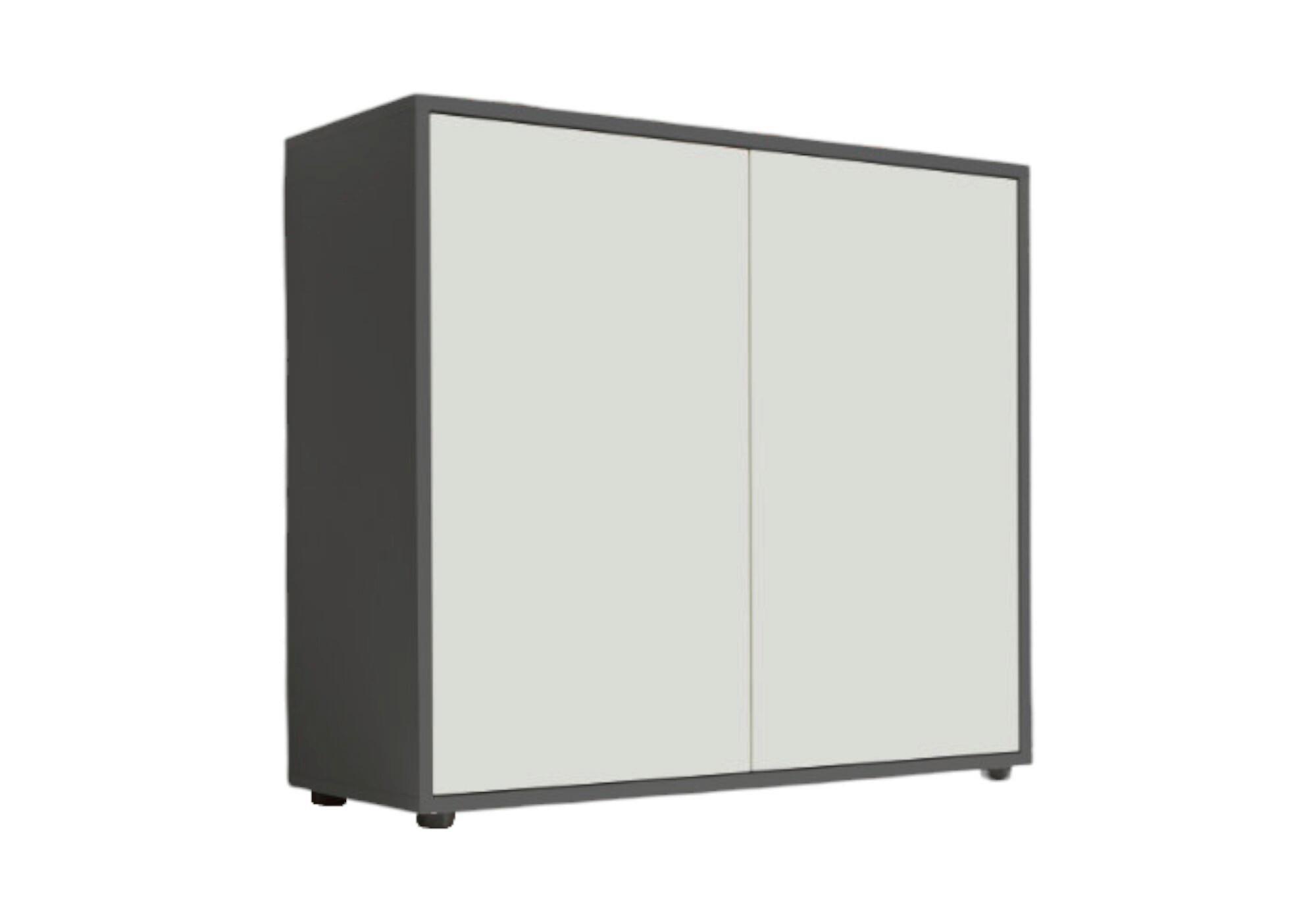 Kommode 79 cm Mailand Typ 4, Anthrazit - Anthrazit/Schwarz, MODERN, Holzwerkstoff (79/73/33cm) - MID.YOU