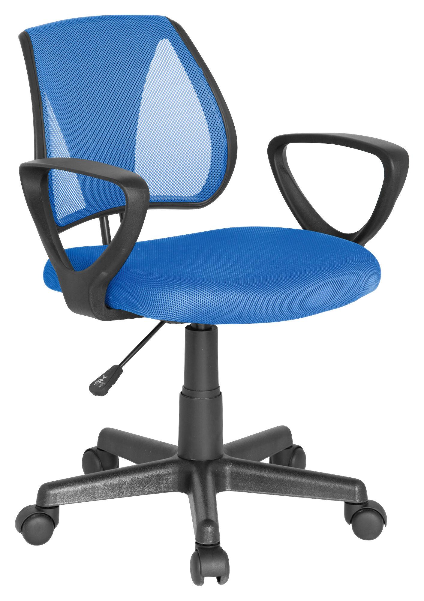 Jugenddrehstuhl Kiddy CD Blau - Blau/Schwarz, Basics, Kunststoff (58/75-92/45cm) - MID.YOU