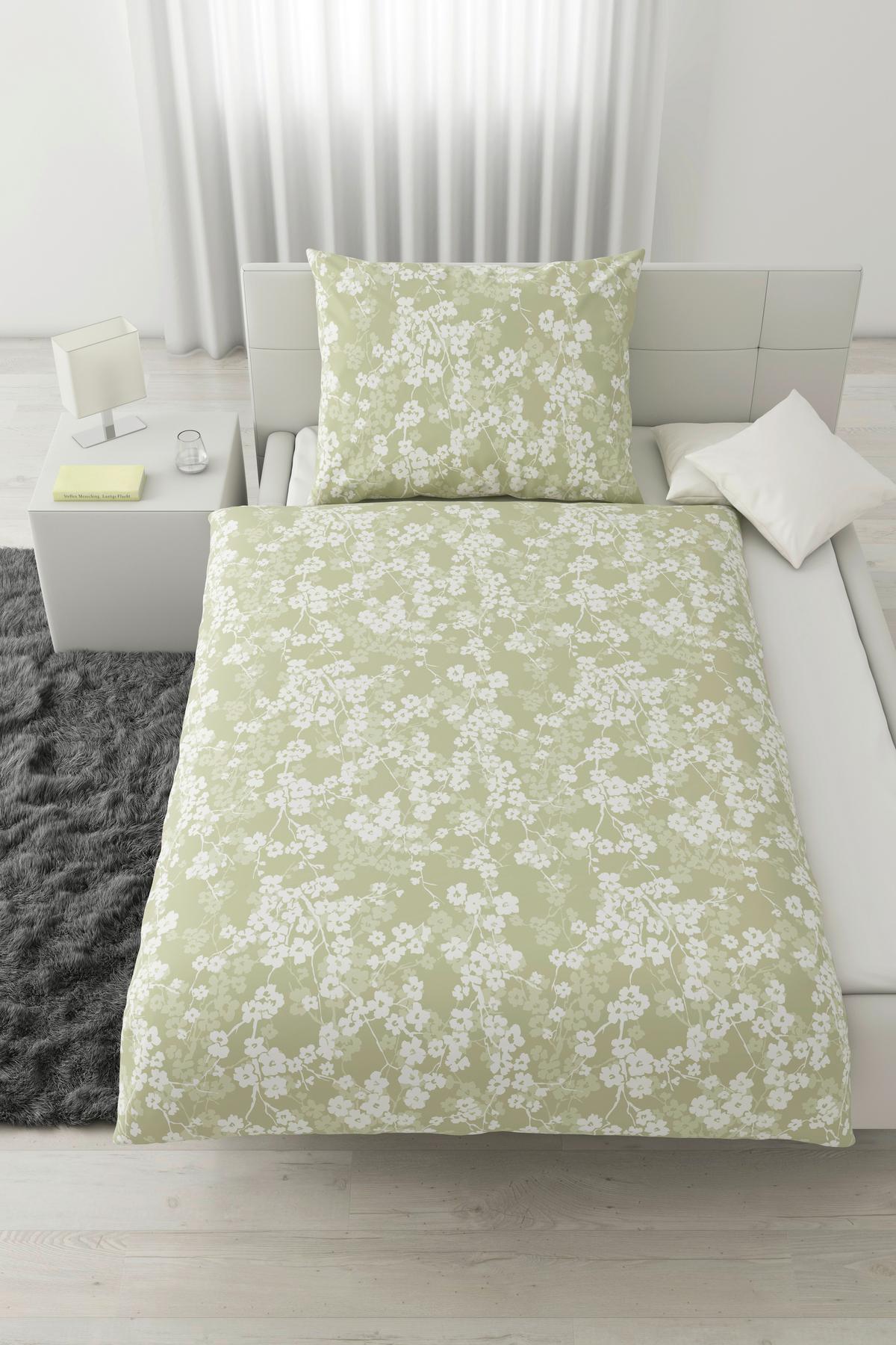 Posteľná bielizeň Catrin, 70/90 140/200cm - šalviovozelená, Lifestyle, textil (140/200cm) - Modern Living