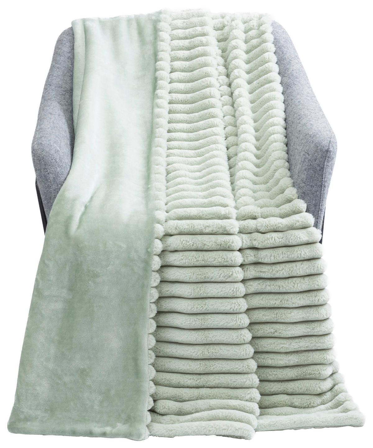 KUSCHELDECKE WHITE ROCK - Mintgrün, MODERN, Textil (140/190cm) - Luca Bessoni