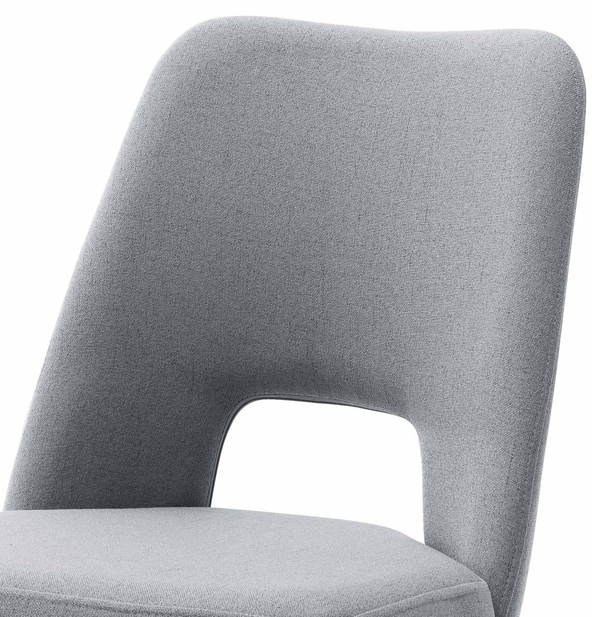 Polsterstuhl Medan Grau - Schwarz/Grau, MODERN, Textil/Metall (45/86/59cm) - MID.YOU
