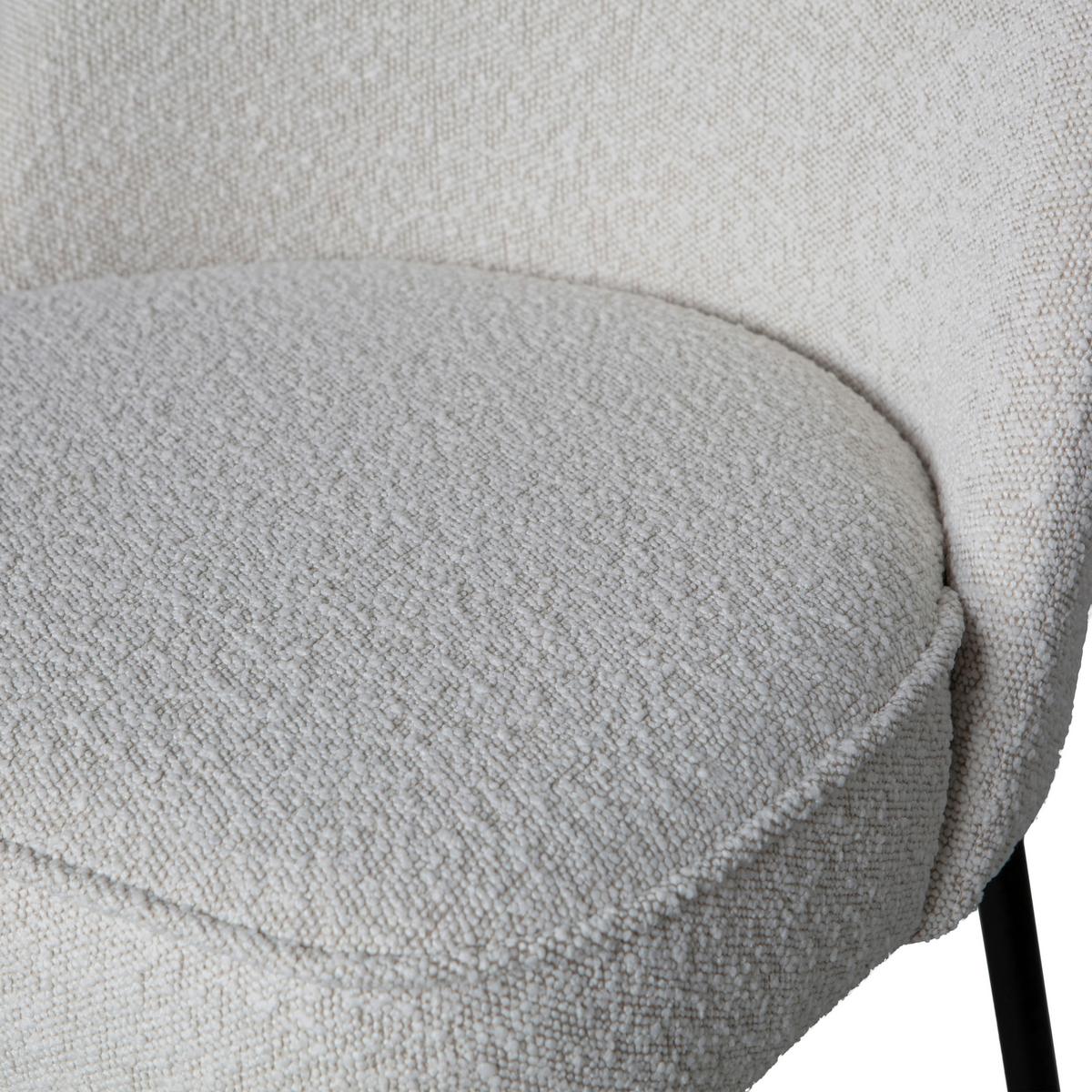 Stuhl-Set Vogue Naturfarben B: 50cm - Schwarz/Naturfarben, MODERN, Textil/Metall (50/83/57cm) - Livetastic