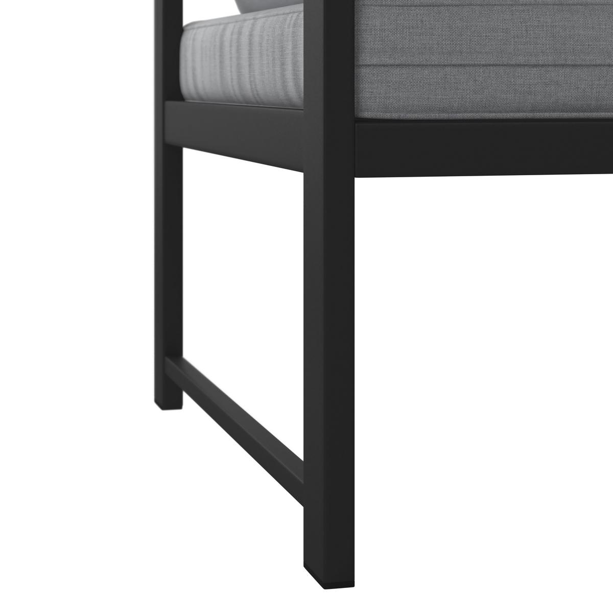 Záhradná sedacia súprava PERGOLINA - sivá/svetlosivá, Modern, kov/textil (194/245cm) - Bessagi Garden