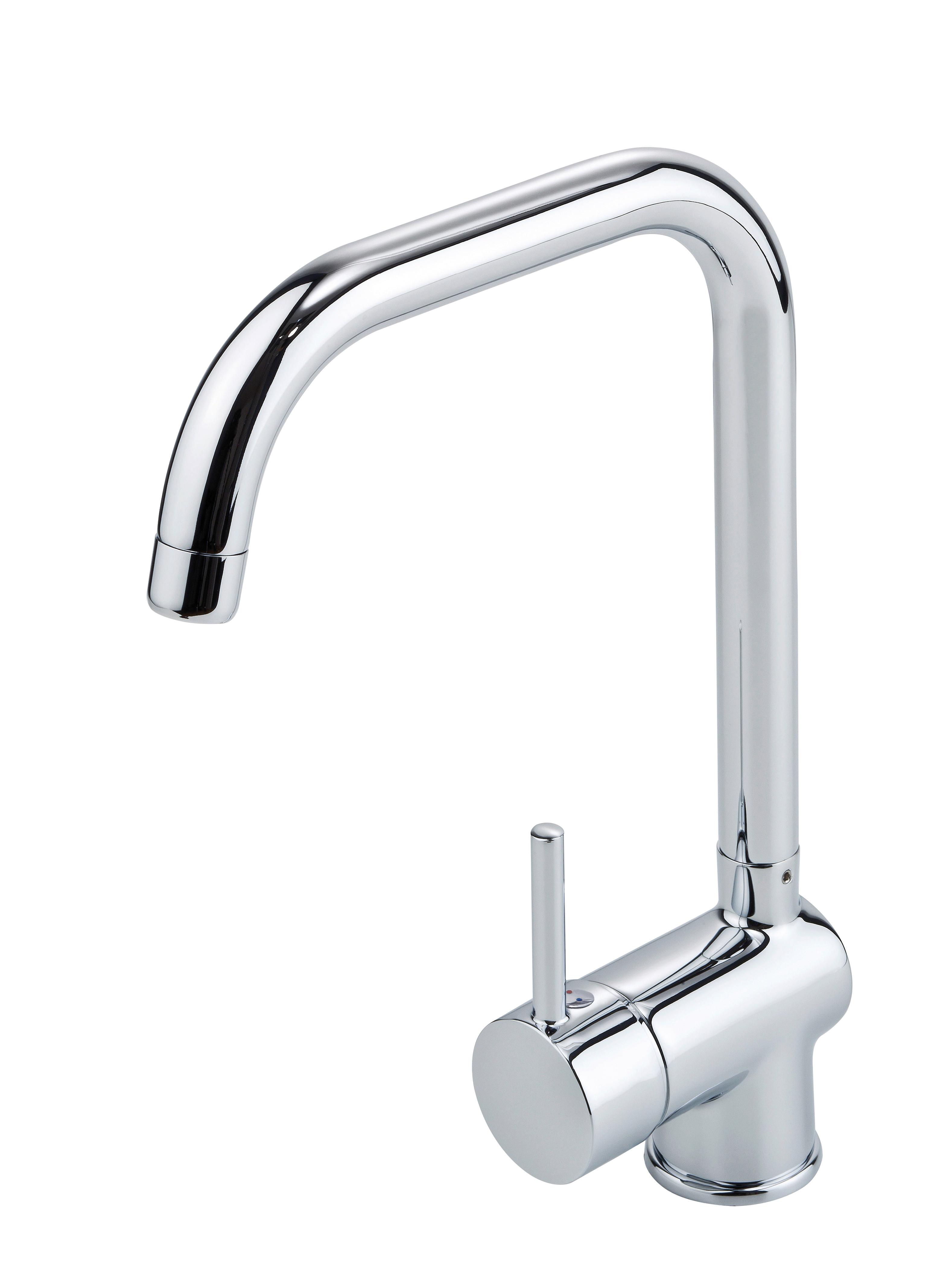 Küchenarmatur Futura C Chrom Schwenkbar Niederdruck - Chromfarben, Basics (34,5cm)