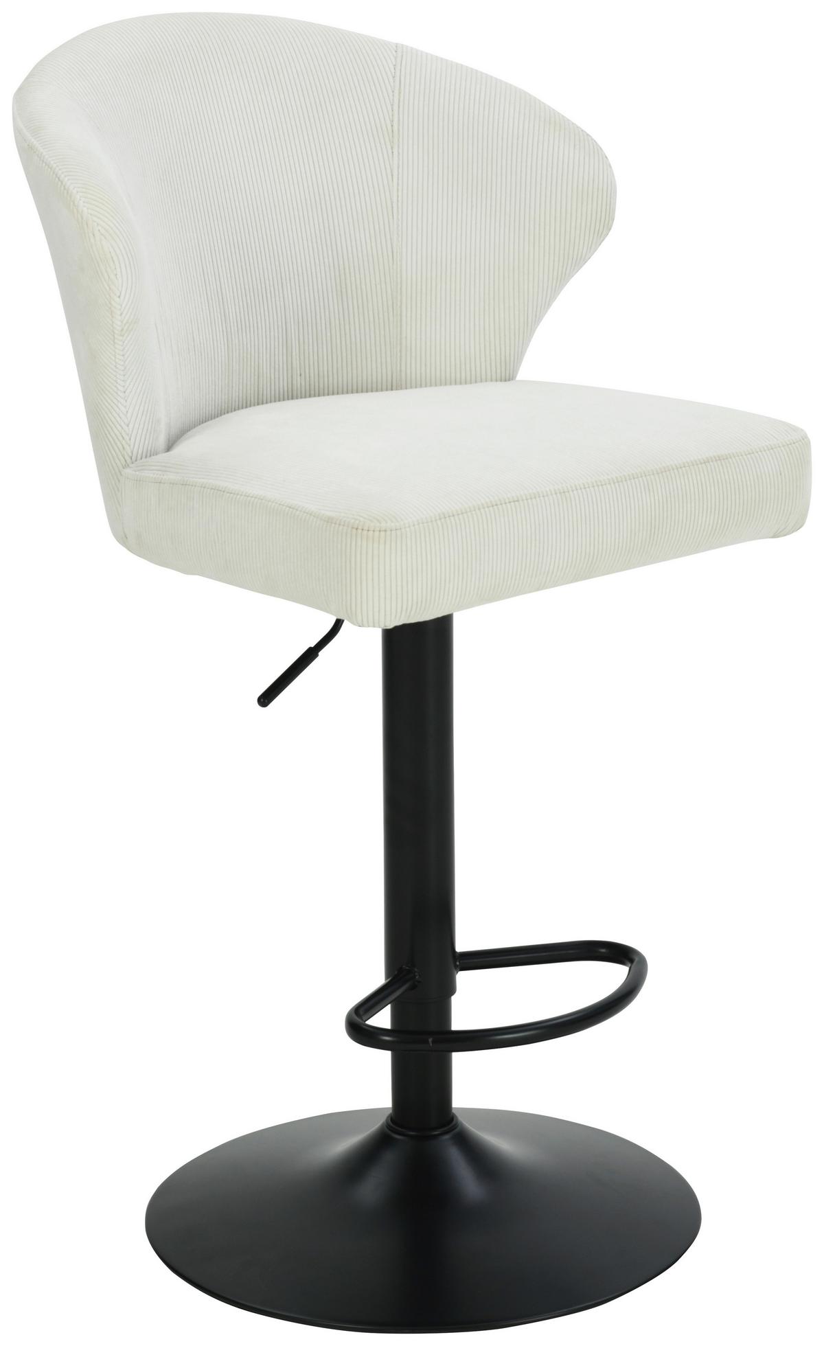 BAROVÁ ŽIDLE JANA CORD - černá/béžová, Moderní, kov/dřevo (54/110,5/93,5/56cm) - Based