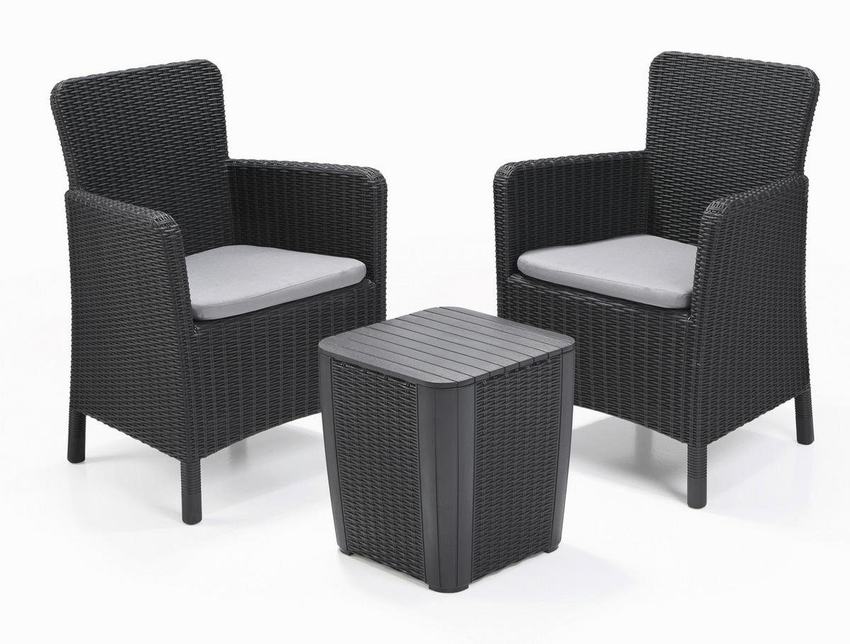 Kerti Bútorszett Trenton Balcony - grafitszürke (63/85/60cm)