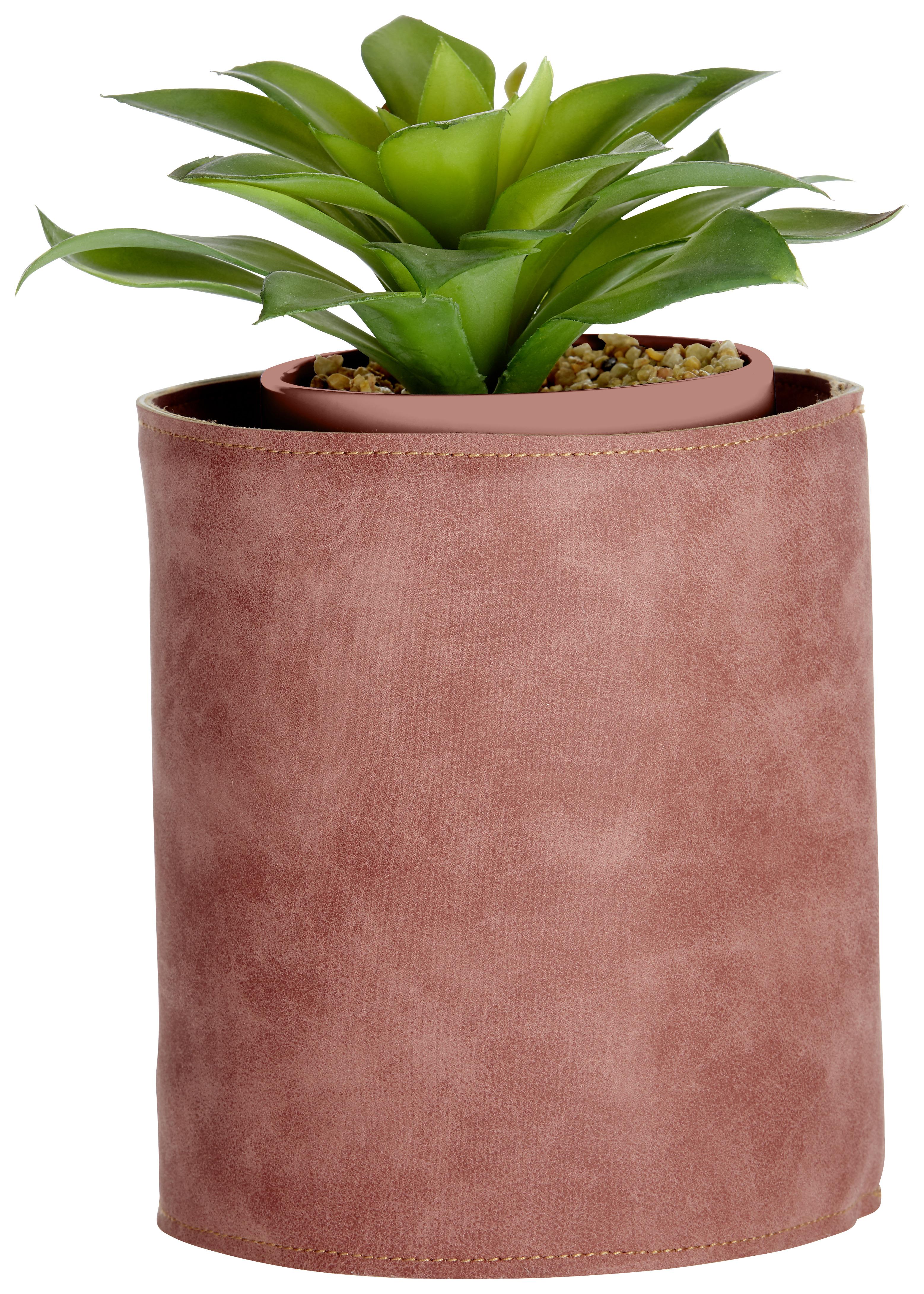 Obal Na Květináč Mette - M - starorůžová, textil/plast (13,5/16cm) - Modern Living