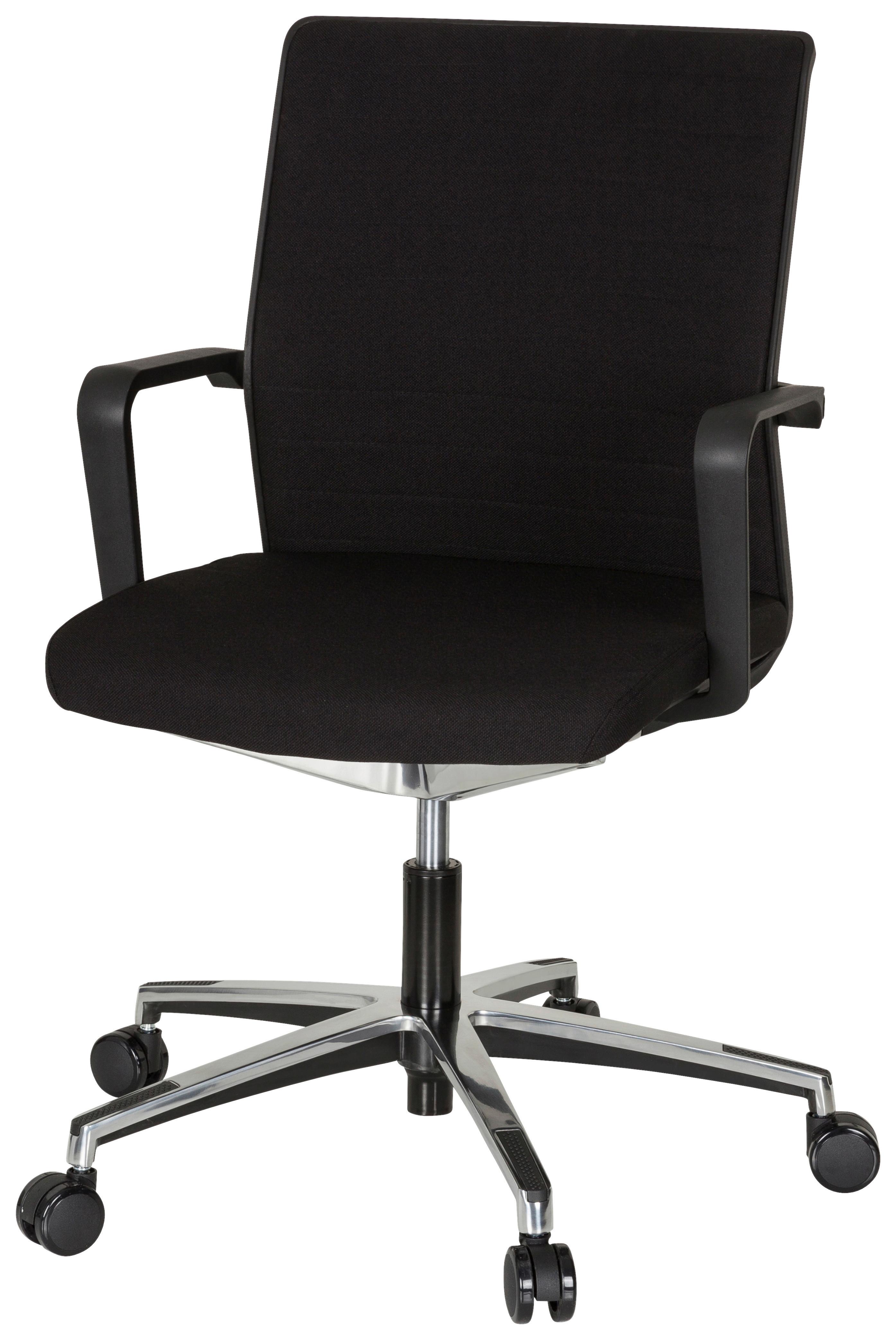 Drehstuhl Move-tec 3d Höhenverstellbar Schwarz - Alufarben/Schwarz, MODERN, Kunststoff/Textil (57/105/55cm) - MID.YOU