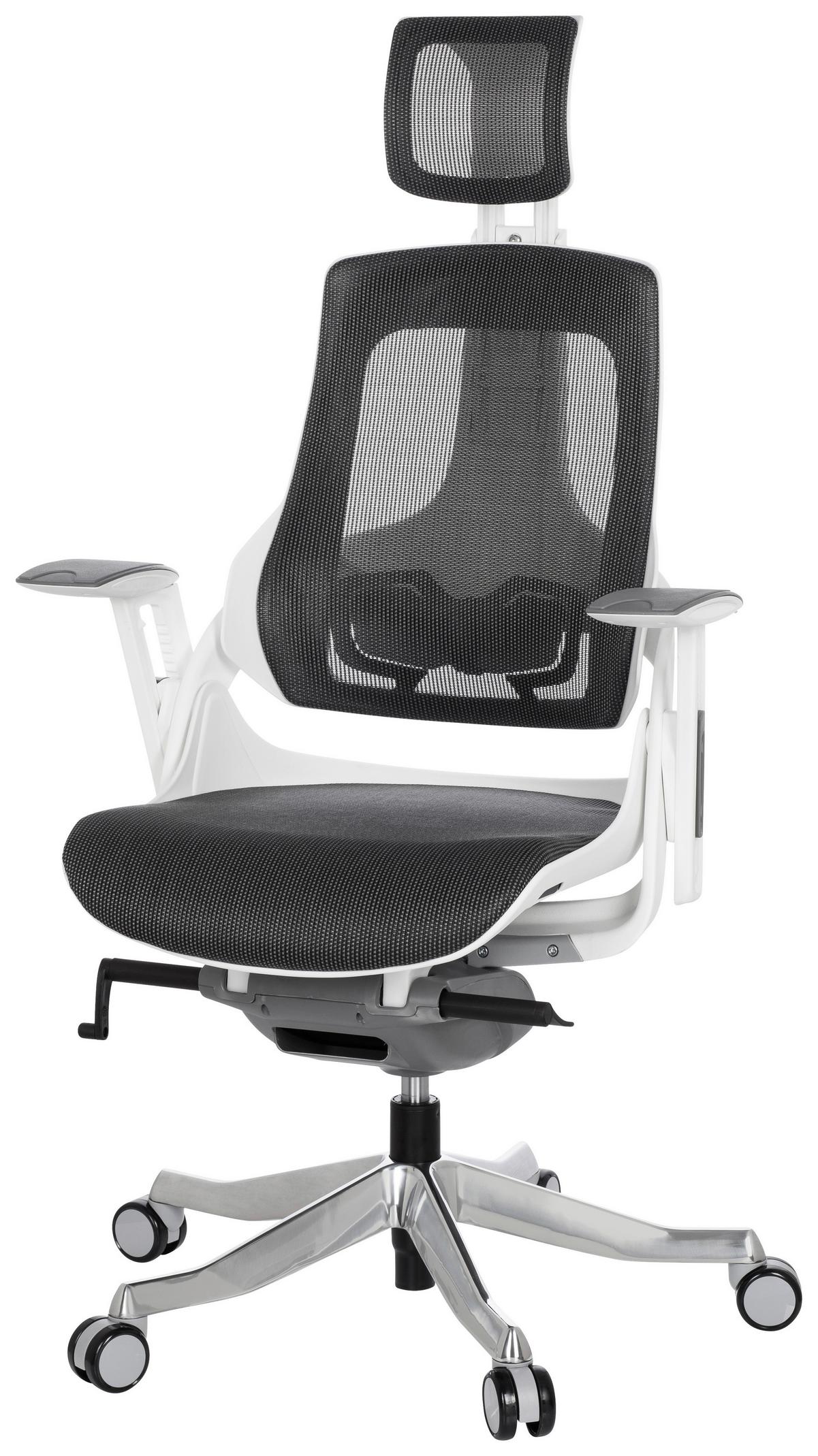 Drehstuhl Spektre Grau/Weiß - Alufarben/Weiß, MODERN, Kunststoff/Textil (67/116/54cm) - MID.YOU