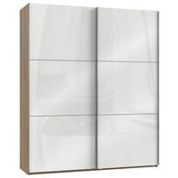 Schwebetürenschrank B: 200 Cm Level 36c Weiß/eiche Dekor - Eichefarben/Weiß, MODERN, Holzwerkstoff (200/236/65cm) - MID.YOU