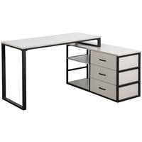 Eckschreibtisch Flux Schwarz/Kaschmir L: 140 cm - Kaschmir/Schwarz, MODERN, Holzwerkstoff/Metall (140/100/75cm) - Livetastic
