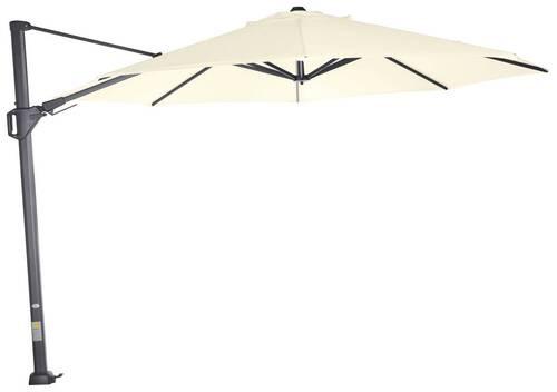 Ampelschirm Sunset N+ Ø 350 H: 252 Cm Anthrazit/creme - Anthrazit/Creme, KONVENTIONELL, Textil/Metall (350/350cm) - Siena Garden