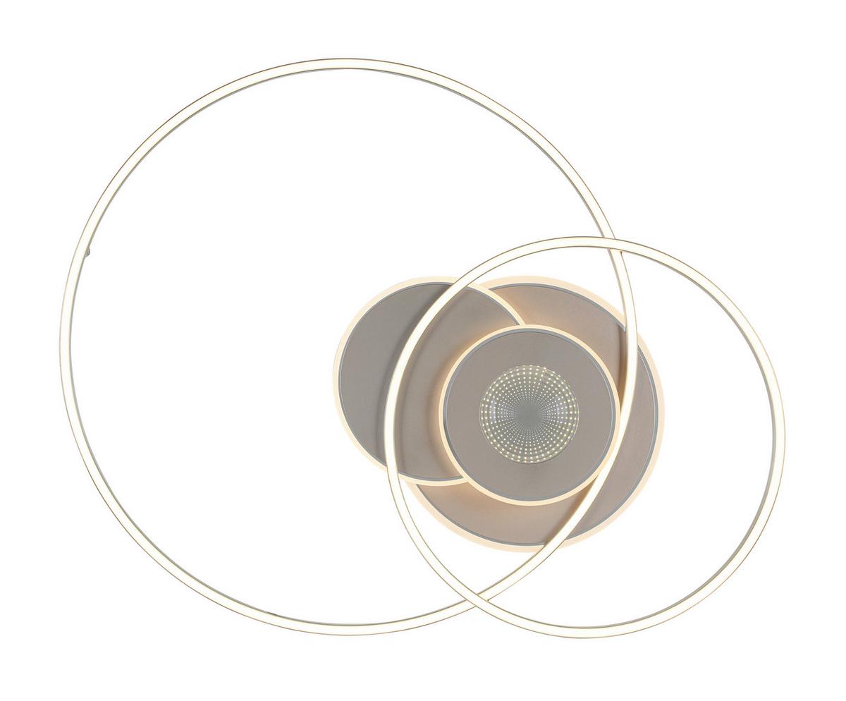 LED-Deckenleuchte Celine - Chromfarben/Champagner, Basics, Kunststoff/Metall (65/83/7cm) - Luca Bessoni