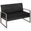 Loungegarnitur 5-Tlg Elena Aus Stahl + Kunststoff mit Kissen - Schwarz, MODERN, Glas/Kunststoff - Luca Bessoni