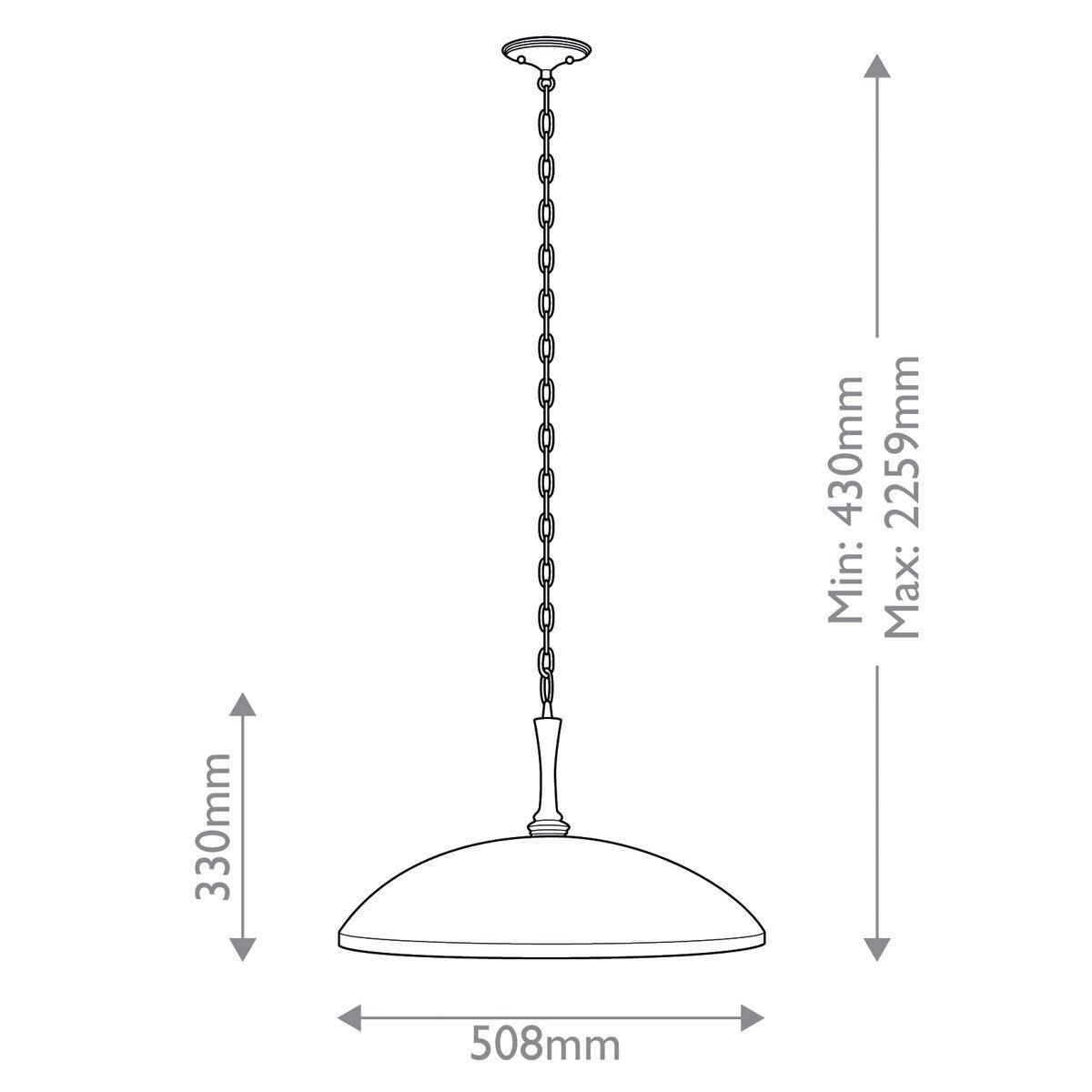 Függőlámpa Kl-Delarosa-P-Bk - Pezsgő/fekete, Konventionell, fém (225.9/33/50.8cm) - Elstead Lighting