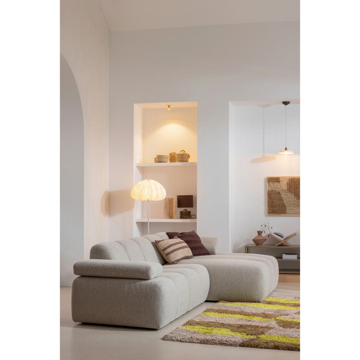 Sofaelement Mojo Beige B: 162cm - Beige/Schwarz, Design, Textil (162/74/124cm) - Livetastic