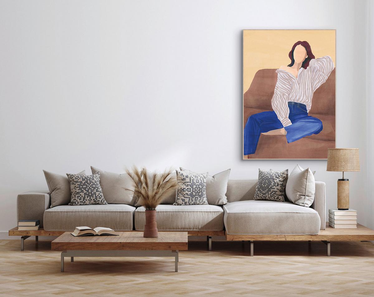 Obraz na plátne DENISE BIG - viacfarebná/magnóliová, kompozitné drevo/textil (100/140cm) - Mömax
