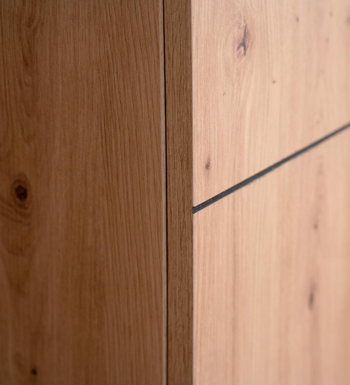 TV-Element Nola B: 195 cm Eiche Dekor/Schwarz - Eichefarben/Schwarz, KONVENTIONELL, Holzwerkstoff (195/48/37cm) - MID.YOU