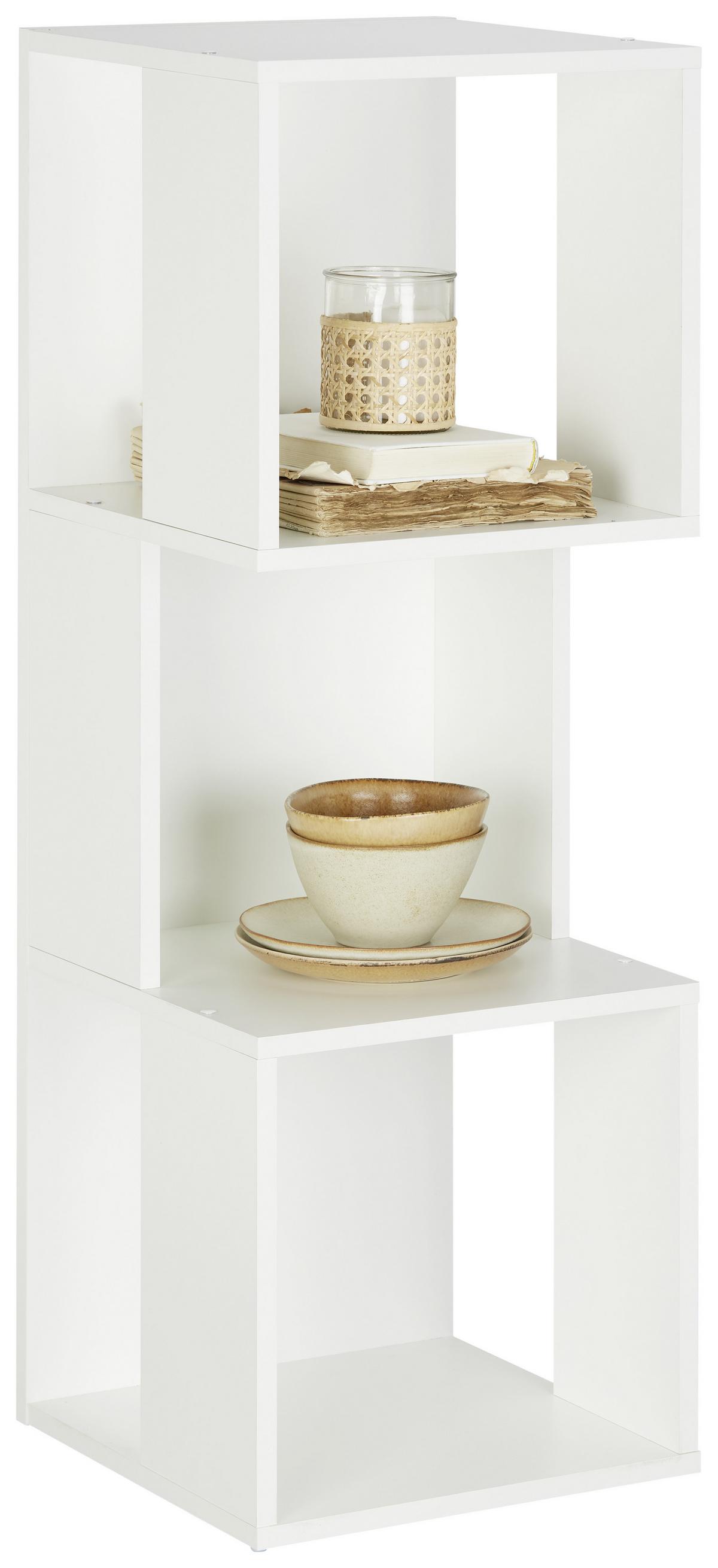 REGÁL NETTO - biela, Modern, kompozitné drevo (37/109/37cm) - Mömax